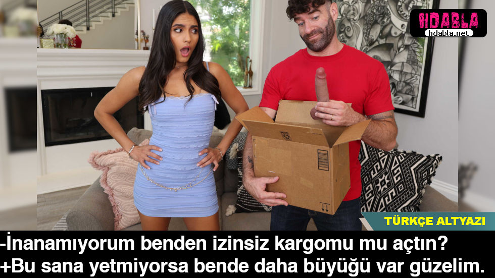 Komşu kızının kargosunu benim kapıya bırakmışlar dayanamadım açtım Dildo çıktı
